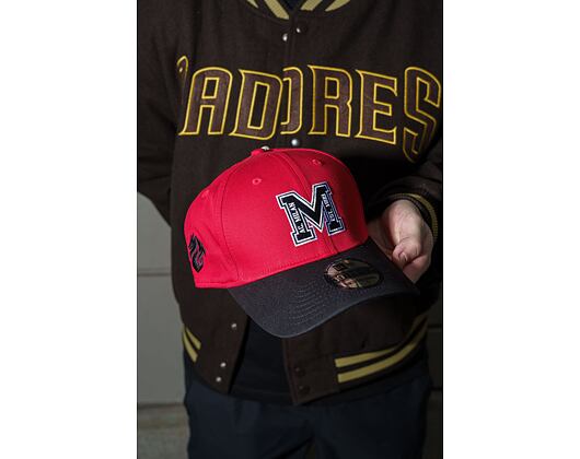 Kappe New Era - M Logo 39THIRTY - AC Milan - Scarlet / Black