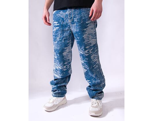 Hose Karl Kani - Og K Distress Camo Five Pocket Denim - medium blue