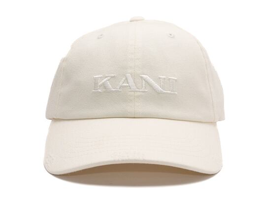 Kappe Karl Kani - Retro Distress Dad Cap - off white
