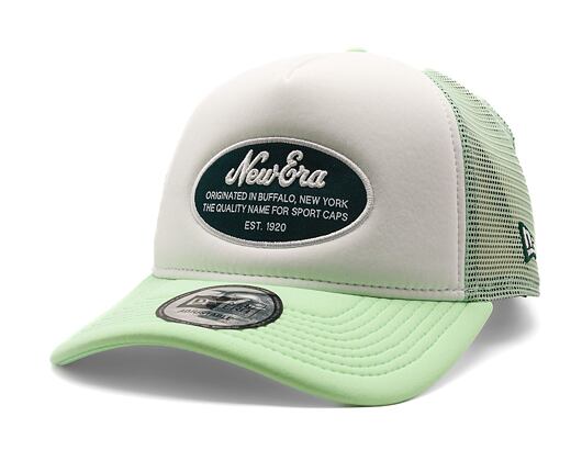 Kappe New Era - Branded Oval Foam Patch 9FORTY Trucker - White / Green