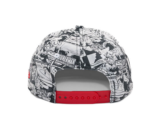 Kinder Kappe New Era - WARNER BROS DC Print 9FIFTY - Superman - Scarlet / Black
