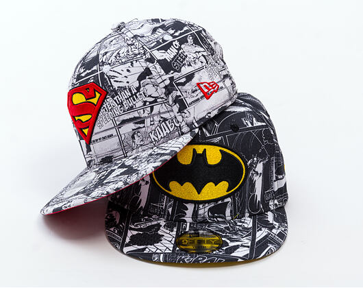 Kinder Kappe New Era - WARNER BROS DC Print 9FIFTY - Superman - Scarlet / Black