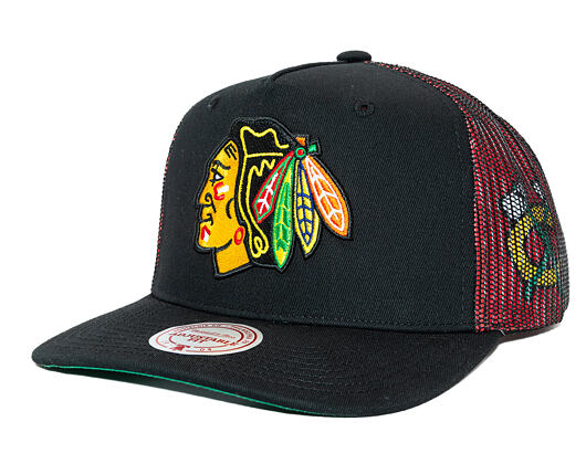 Kappe Mitchell & Ness - NHL Tremor Trucker - Chicago Blackhawks - Black