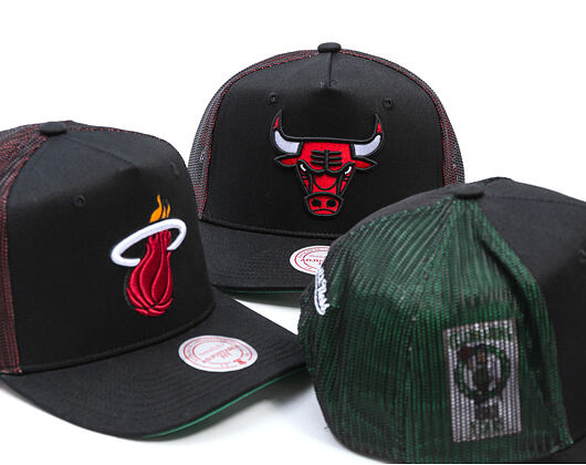 Kappe Mitchell & Ness - NBA Tremor Trucker - Miami Heat - Black