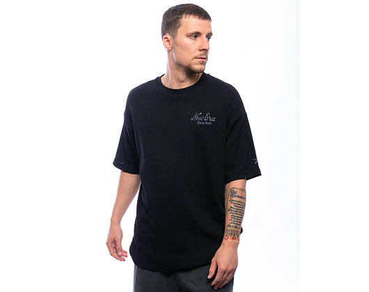 T-Shirt New Era - Branded Waffle Oversized Tee - Black