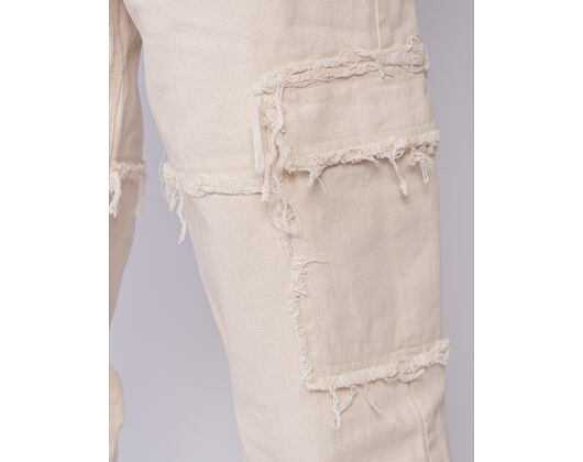 Hose Karl Kani - Og Fringed Baggy Cargo Pants - White