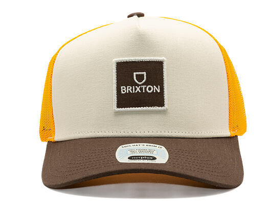 Kappe Brixton - Alpha Block X C Mp Mesh Cap - Golden Glow/Off White/Deep Brown