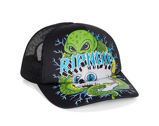 Kappe Rip N Dip - Skull And Bones Trucker Hat Black