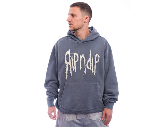 Pullover Rip N Dip - Insano Distressed Hoodie Charcoal Vintage Wash