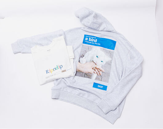 Pullover Rip N Dip - A Bird Hoodie Ash Heather