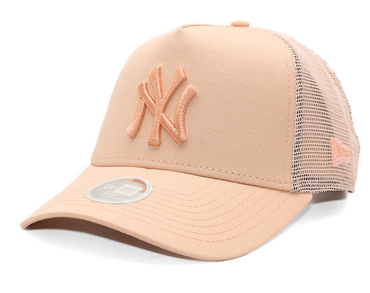 Damen Kappe New Era - MLB League Essential 9FORTY Trucker - NY Yankees - Light Pink