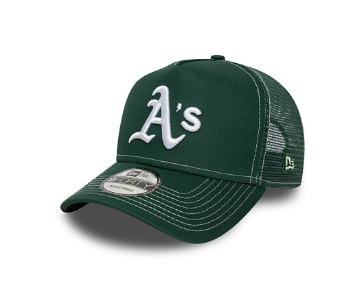 Kappe New Era - MLB Contrast Stitch WS Retro 9FORTY Trucker - Oakland Athletics - Dark Green