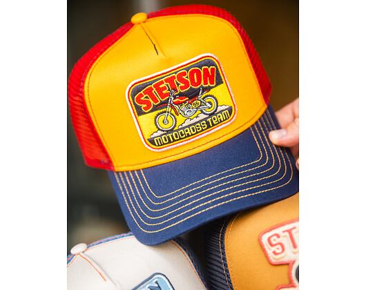 Kappe Stetson - Trucker Cap Motocross Team - Navy/Orange