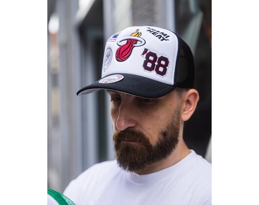 Kappe Mitchell & Ness - Gridlock Trucker - Miami Heat - White