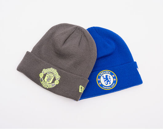 Mütze New Era - Seasonal Cuff Beanie - Manchester United FC - Graphite / Cyber Yellow