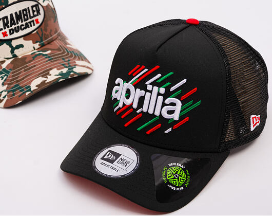 Kappe New Era - PIAGGIO Print 9FORTY Trucker - Black