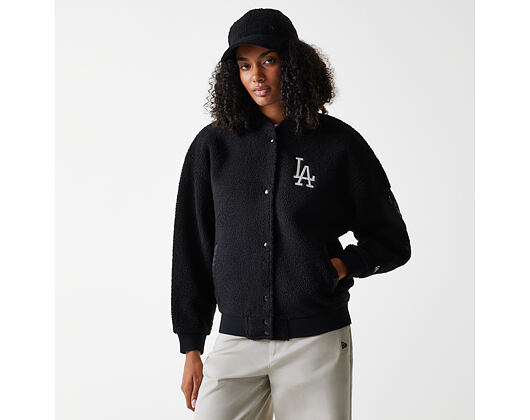 Damenjacke New Era - MLB Sherpa Bomber - LA Dodgers - Black