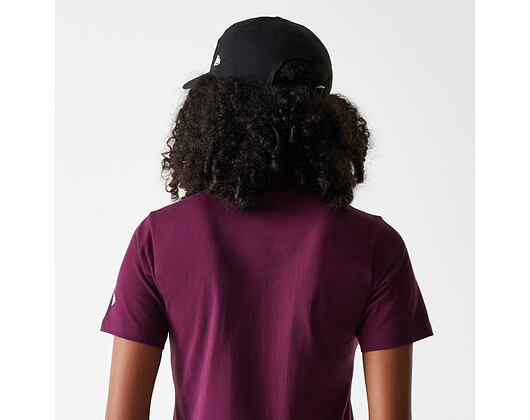 Damen T-Shirt New Era - Crest Tee Regular - Burgundy