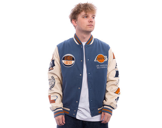 Jacke New Era - NBA Patch Varsity Jacket - LA Lakers - Muted Indigo