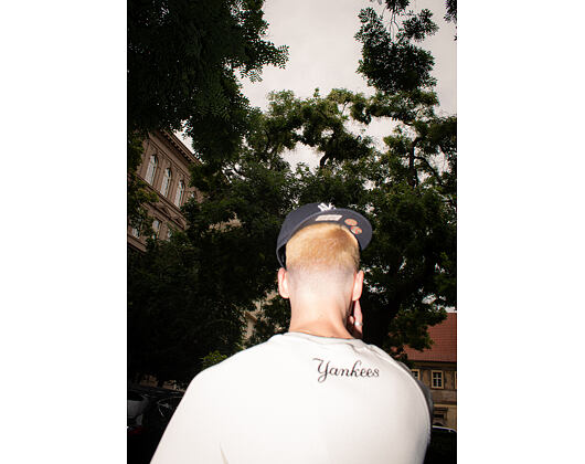 T-Shirt New Era - MLB Waffle Tee - NY Yankees - Off White