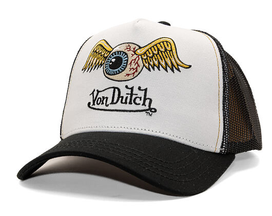 Kappi Von Dutch - Trucker - Eye Out Logo - Weiß/Schwarz