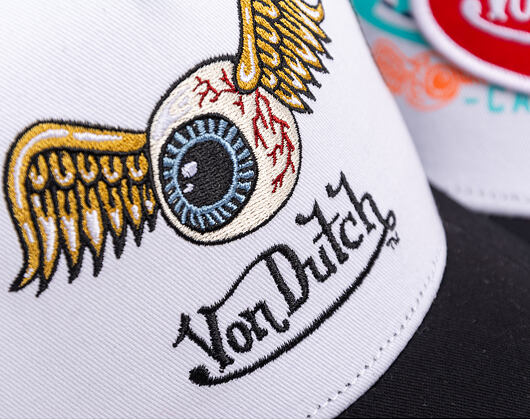 Kappi Von Dutch - Trucker - Eye Out Logo - Weiß/Schwarz