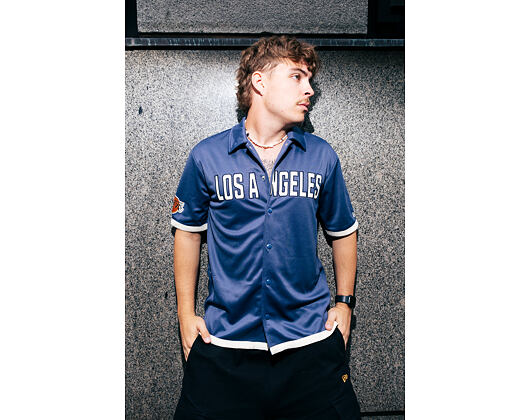 Trikot New Era - NBA Button Jersey Shirt - LA Lakers - Muted Indigo