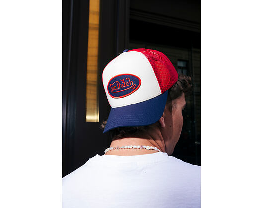 Kappe Von Dutch - Trucker - Classic Logo - Beige/Navy/Red