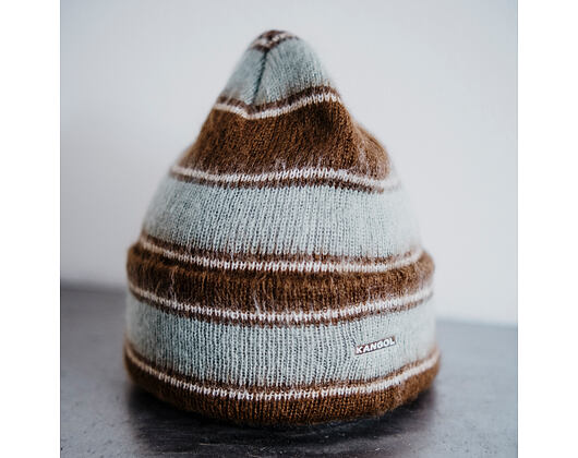 Kangol - Fuzzy Stripe Beanie - Brown