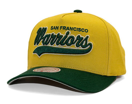 Kappe Mitchell & Ness - Harvest Gold Pro Crown - Golden State Warriors - Gold/Green