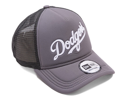 Kappe New Era - MLB Foam Script 9FORTY Trucker - LA Dodgers - Graphite