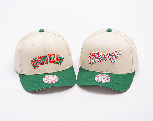 Kappe Mitchell & Ness - Green Orange Pro Crown - Brooklyn Nets - Sand/Green