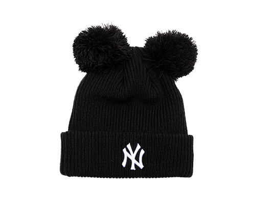 Damen Mütze New Era - MLB Double Pom Beanie - NY Yankees - Black / White