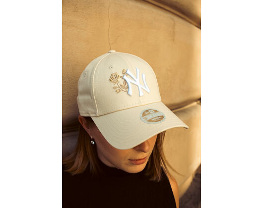 Damen Kappe New Era - MLB Roses 9FORTY - NY Yankees - Cream