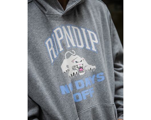 Pullover Rip N Dip - White Panther Hoodie - Heather Grey
