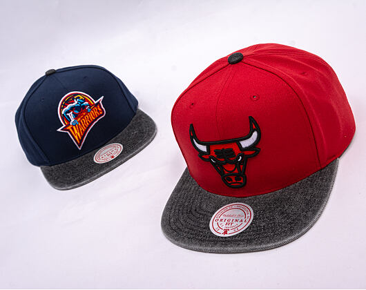 Kappe Mitchell & Ness - NBA Denim Patchwork - Chicago Bulls - Red