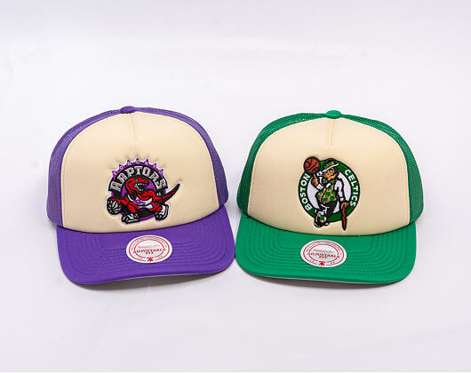 Kappe Mitchell & Ness - NBA Vintage Block Trucker - Boston Celtics - Cream