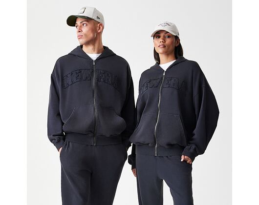 Pullover New Era - Branded Washed Full-Zip Hoody - Black