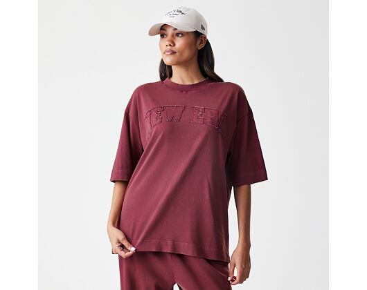 T-Shirt New Era - Branded Washed Oversized Tee - Burgundy
