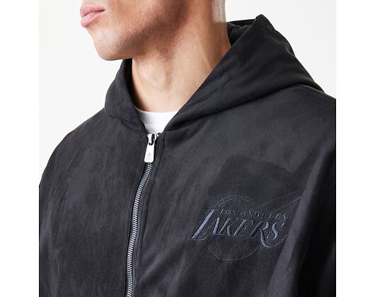 Jacke New Era - NBA Suede Hooded Jacket - LA LAkers - Black
