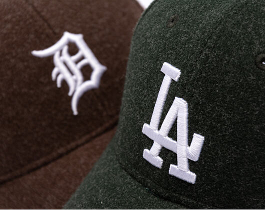 Kappe New Era - MLB Melton Wool 9FORTY - LA Dodgers - Dark Green / White