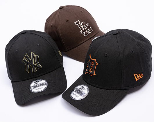 Kappe New Era - MLB Team Outline 9FORTY - NY Yankees - Black / Olive