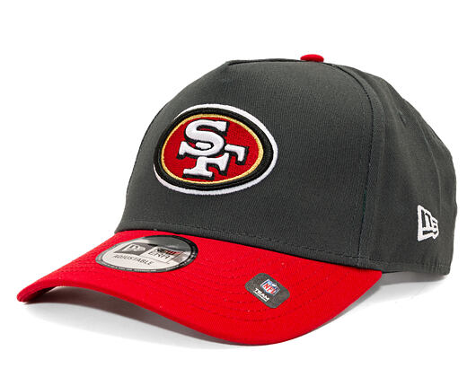 Kappe New Era - NFL Charcoal Drop 9FORTY A-Frame - San Francisco 49Ers - Steel Clouds / Scarlet