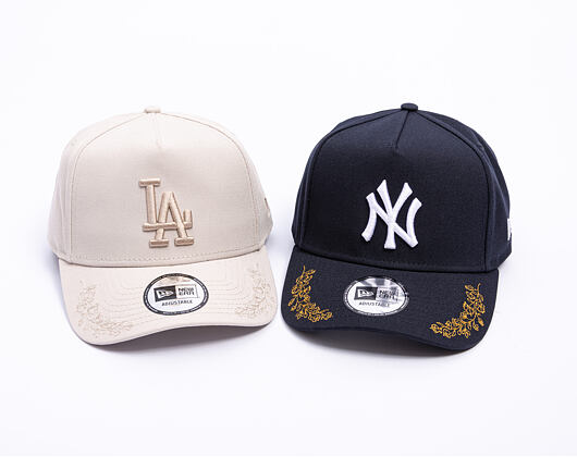 Kappe New Era - MLB Tonal Icon 9FORTY A-Frame - LA Dodgers - Stone