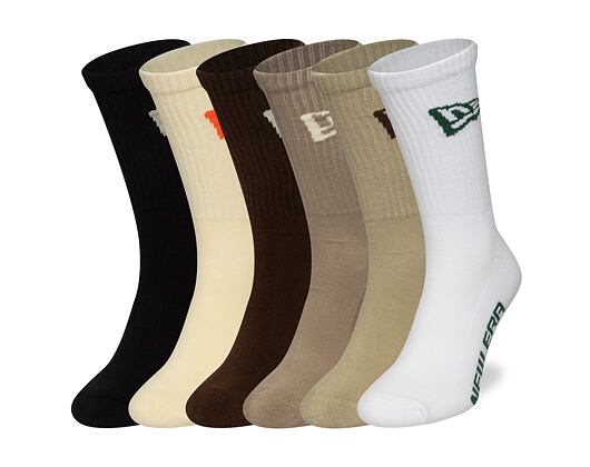 Socken New Era - Flag Crew Socks 6pk - Earth Palette