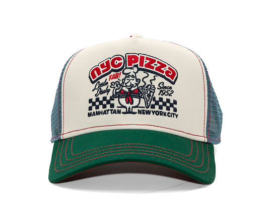 Kappe Stetson - Trucker Cap Pizza by JJ Hats - Green/Off-White