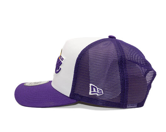 Kappe New Era - NBA Side Patch 9FORTY - A-Frame Trucker - LA Lakers - Purple