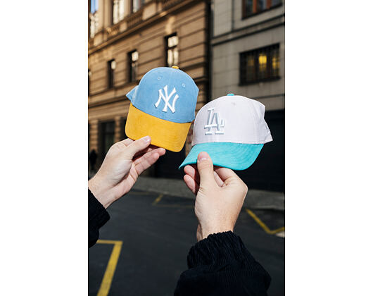 Kinder Kappe New Era - MLB Kids Cord 9FORTY - NY Yankees - Blue Foam / Yellow