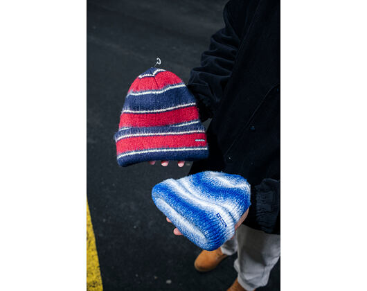 Kangol - Fuzzy Stripe Beanie - Navy