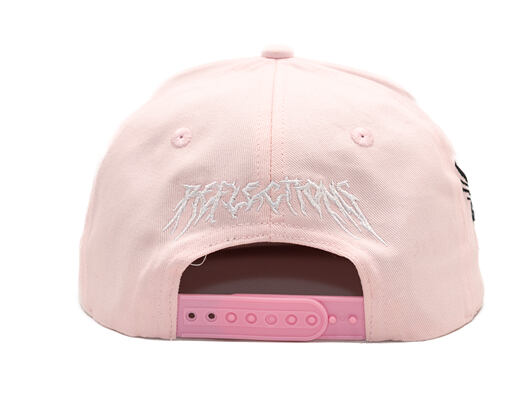 Kappe Reflection Luxury Shine Loud Snapback - Baby Pink / Weiß